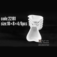 ست پياله چینی گلابي سفید کد 22181
